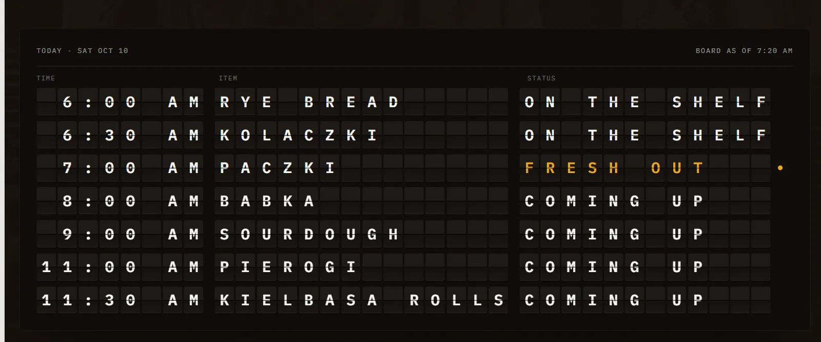 Bake board signature