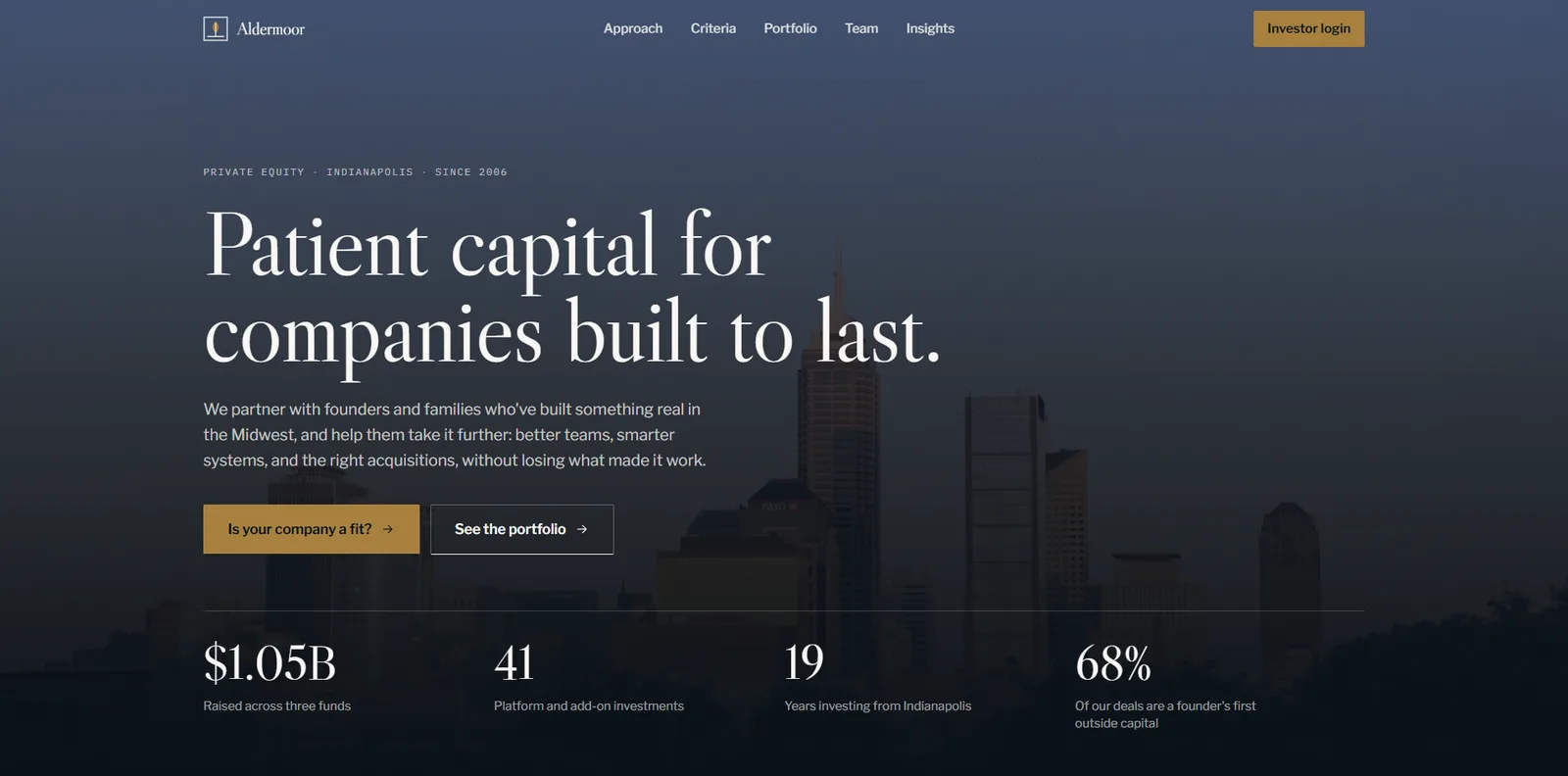 Aldermoor Capital homepage